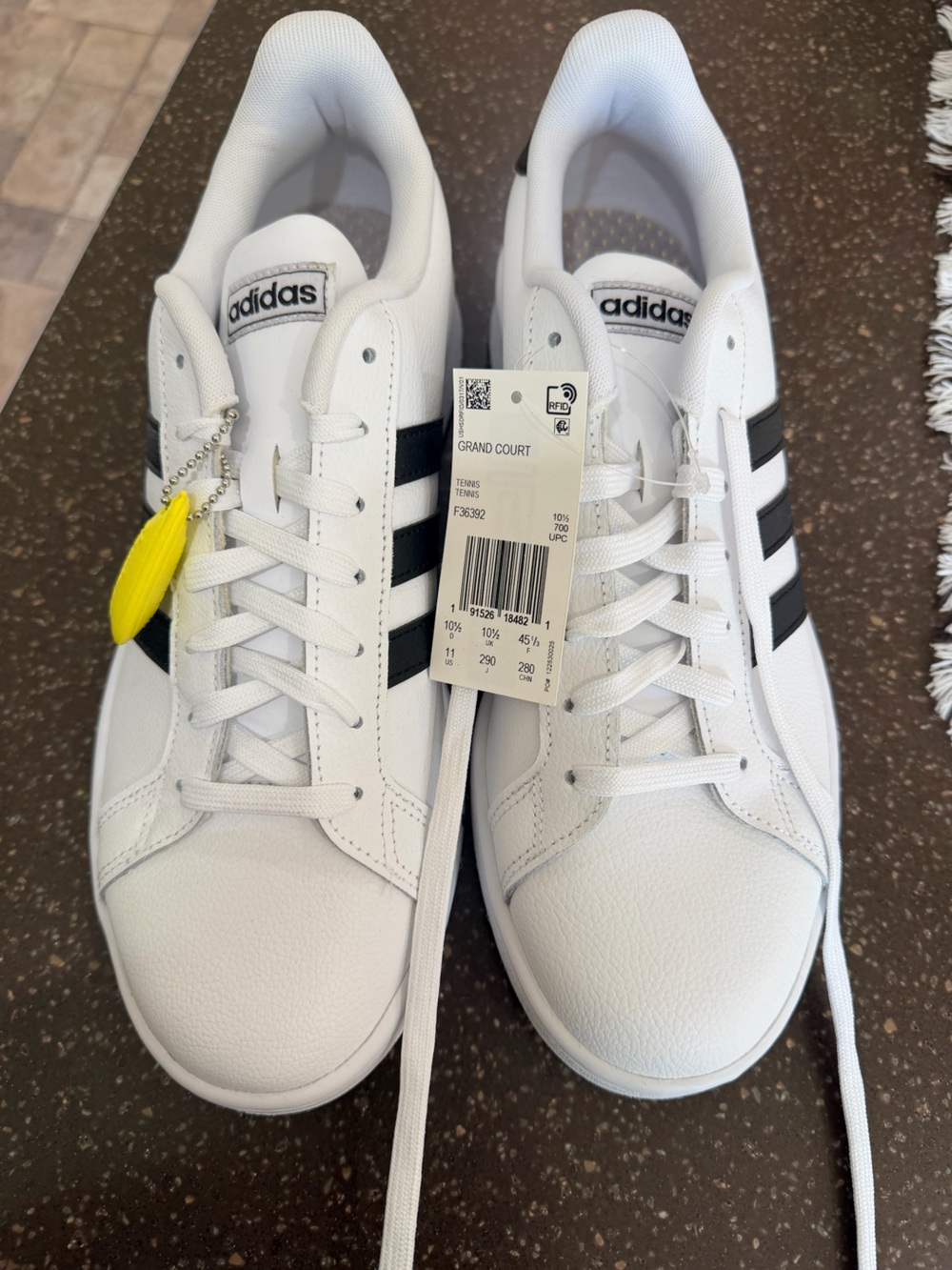 adidas White and Black Grand Court Sneakers. Men’s size 11 NWT